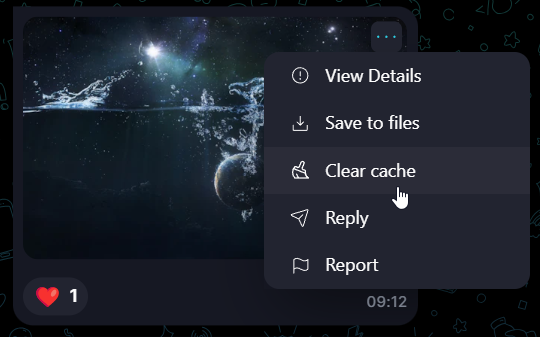 Deleting Files and Messages 🗑️ · Desktop Click '...' / 'Clear cache':.
