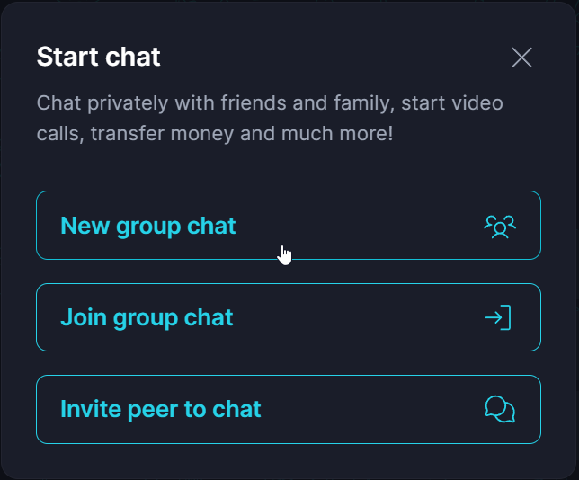 Create a Group π² Β· Desktop 2. Select 'New group chat' :.