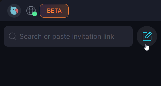 Create a Group π² Β· Desktop 1. Click 'Start chat' π button:.