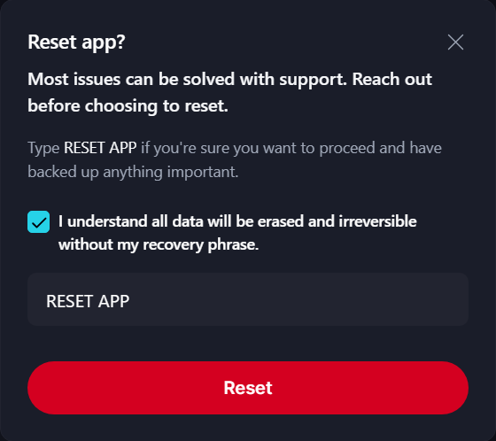 Delete Profile Once ready, tick the 'I understand the data will be erased' checkbox if agreeable.