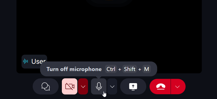Sound issues Unmute the microphone in the call options panel:.